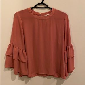 Dusty Rose Long Sleeve Blouse